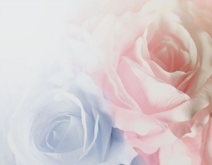 Fondo con flores en tonos azules y rosados